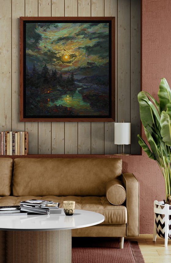 Mysterious Night over the river