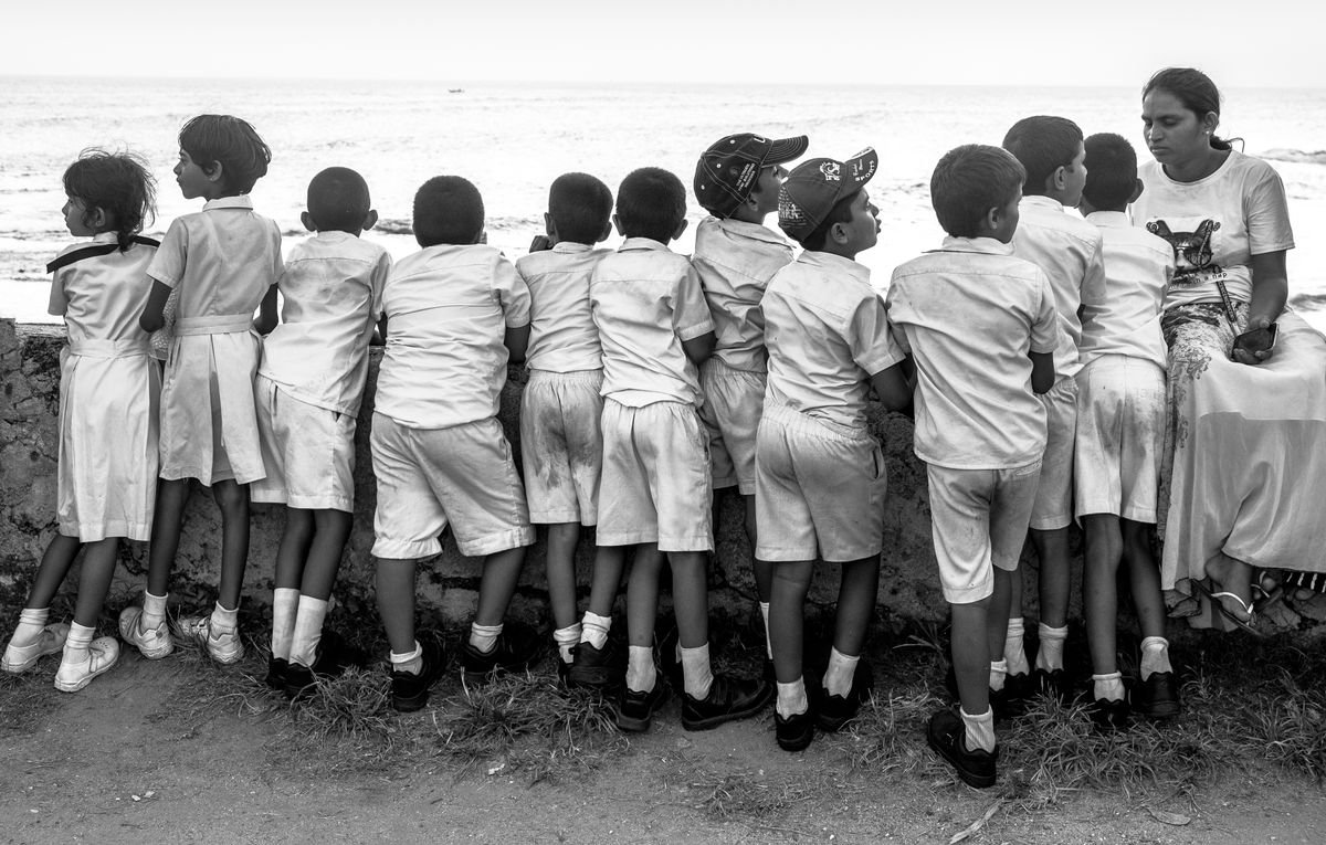 Hindu School Children  - Dutch Fort Galle  - Sri Lanka by Stephen Hodgetts Photography