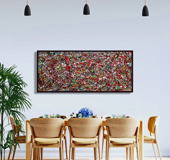 POLLOCK MODE - SPRING , XL, framed