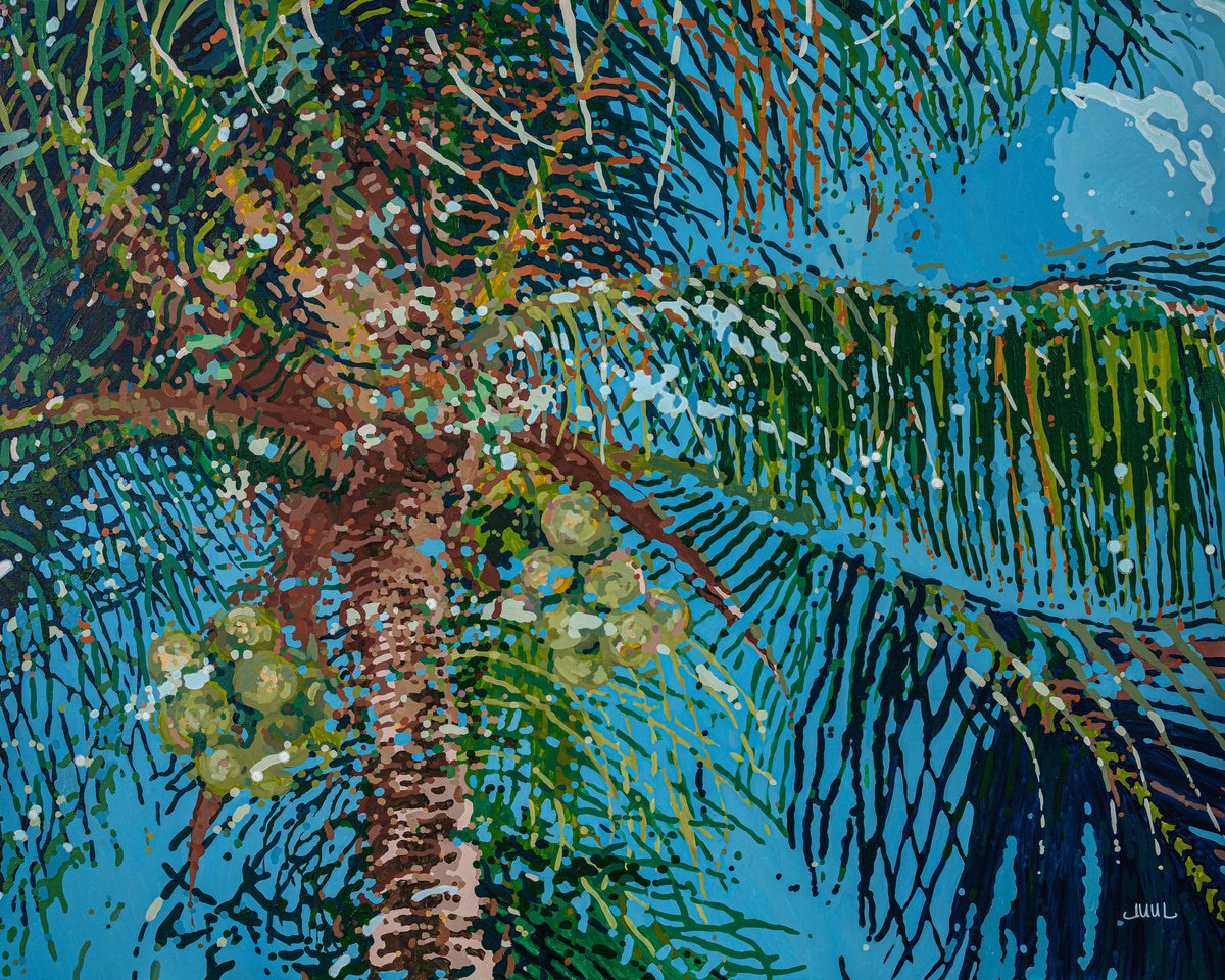 Organic Landscape Giclee Print By Margaret Juul, 40 X 32", Gentle Wind, Original Artwork