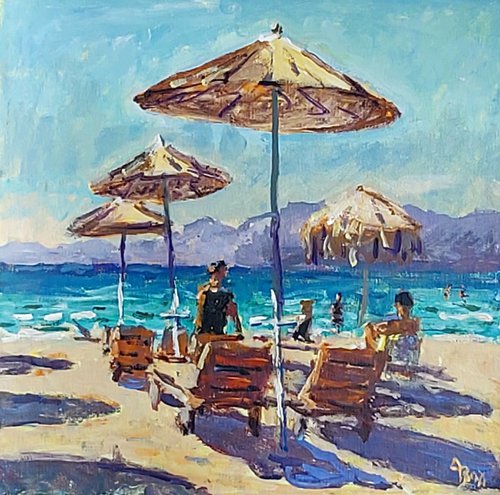 beach bums by Dimitris Voyiazoglou