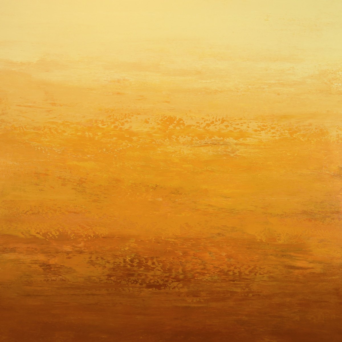 Expressive Abstract Acrylic Painting By Suzanne Vaughan, 40 X 40", Honey Flow - Color Field, Original Artwork