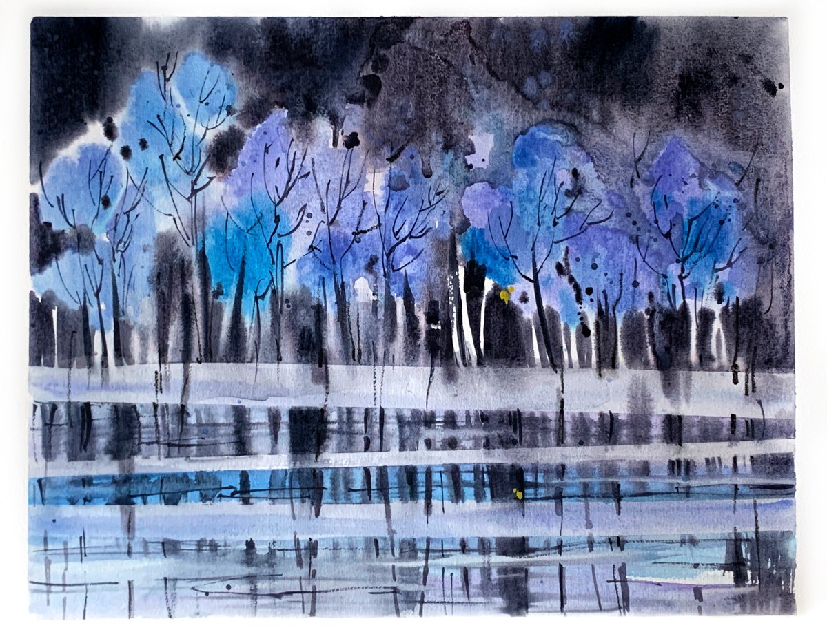 Blue Trees by Sophie Rodionov
