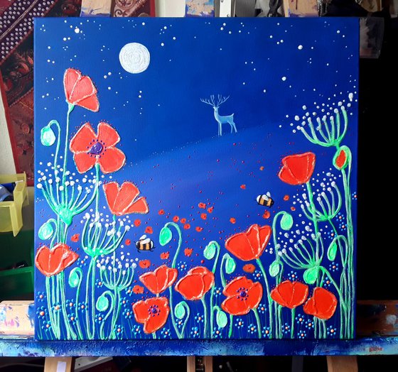 Poppies in Moonlight