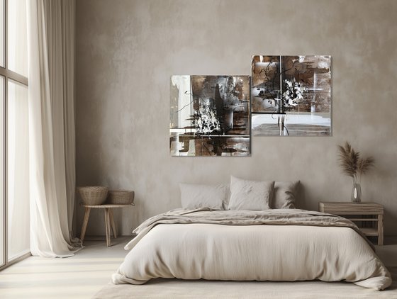 Measured Silence diptych set