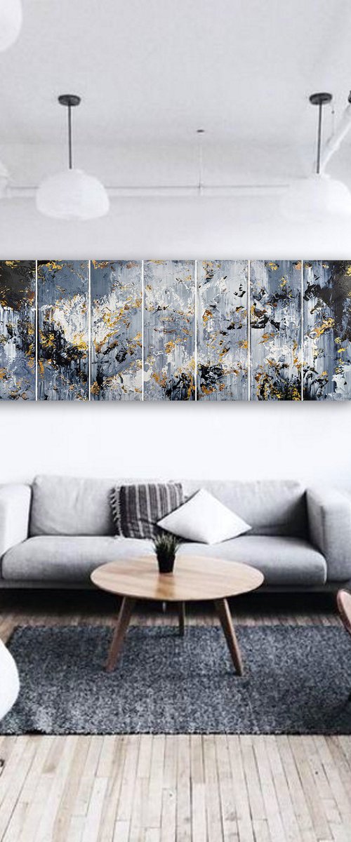 210x80cm. / Panoramic Painting  / 7 in 1 / Alex Senchenko © 2022 / Abstract 22127 by Alex Senchenko