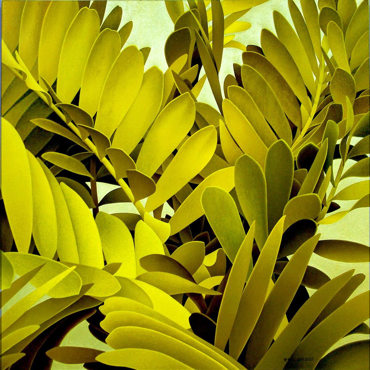 Abstract Oil Painting By Zhi Li, 39 X 39", Creative Work 18, Original Artwork