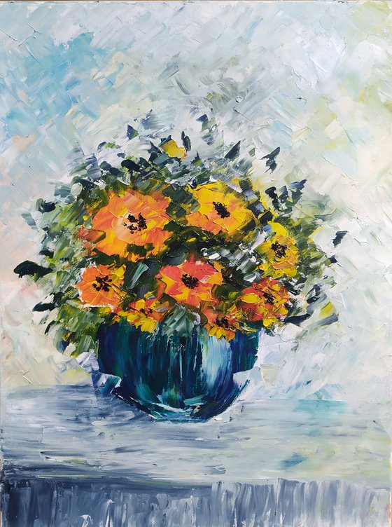 original floral oil paintings