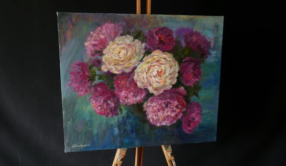 Lush Bouquet Of Peonies painting