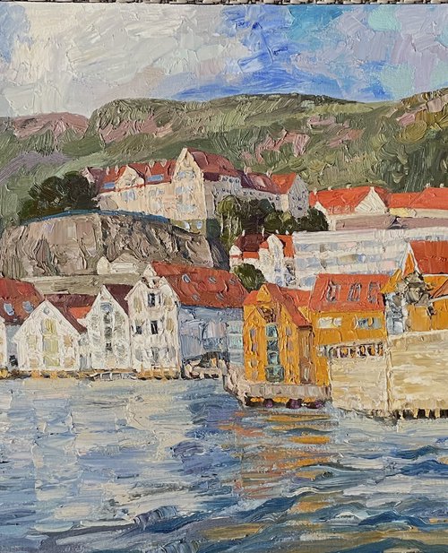 Bergen . Houses on the water by Nadezda Stupina