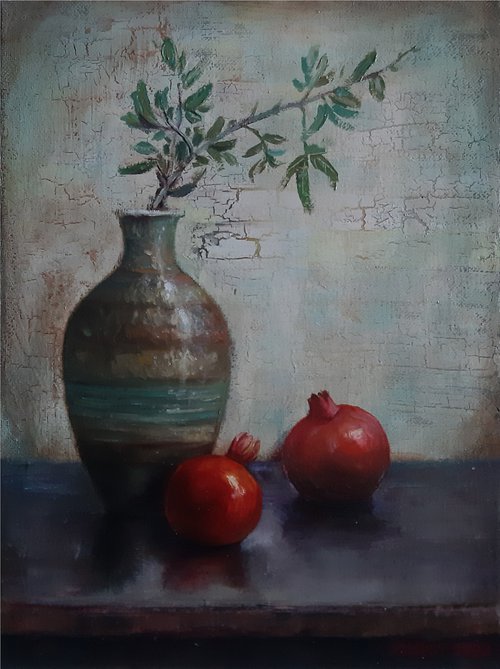 Pomegranates and Pottery by Zhirayr Khachatryan