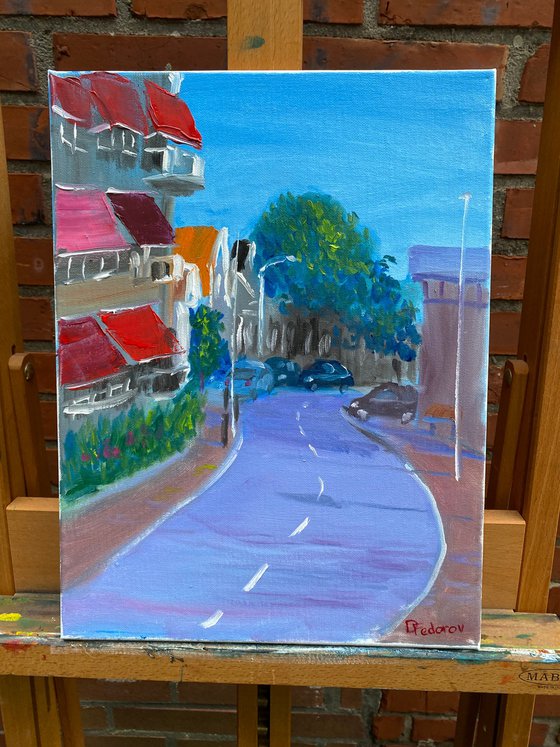 Street in Coevorden. Pleinair