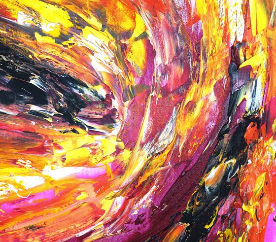Yellow Red Abstraction A 2