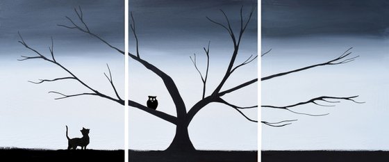 The Owl and the Pussycat greyscale edition