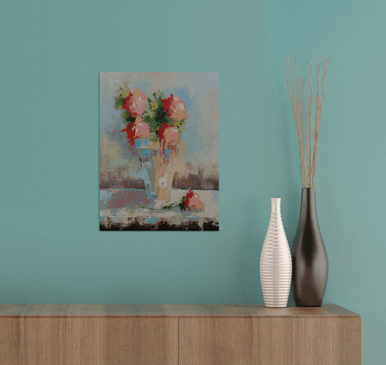 Abstract still life oil painting