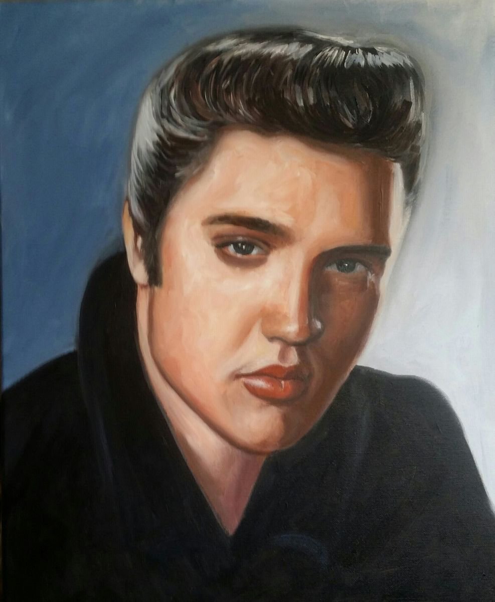 Photorealistic Oil Painting , Elvis By Els Driesen, 16 X 20, Artwork For Sale On Artfinder