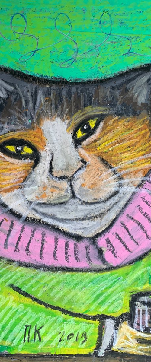 Drinking cat #20 by Pavel Kuragin