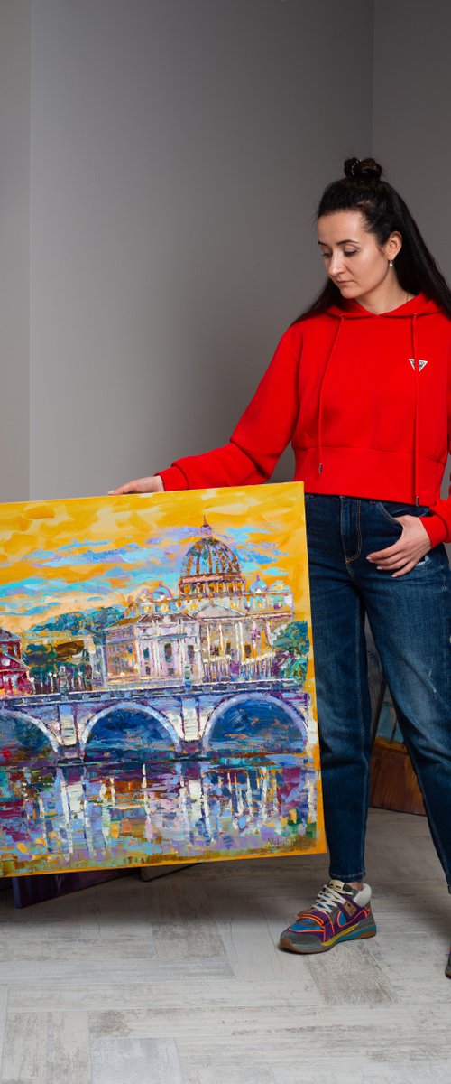 Rome. Original oil painting by Mary Voloshyna