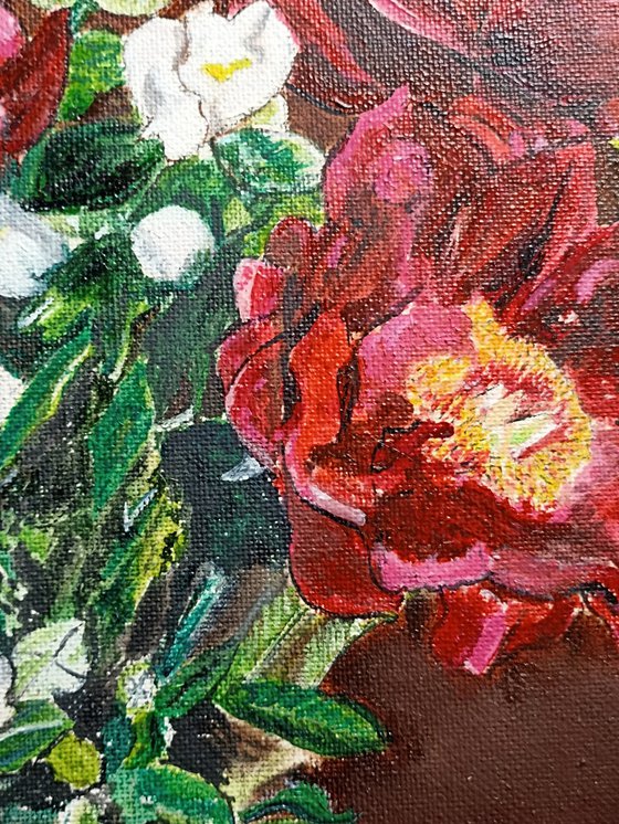 Peonies flowers