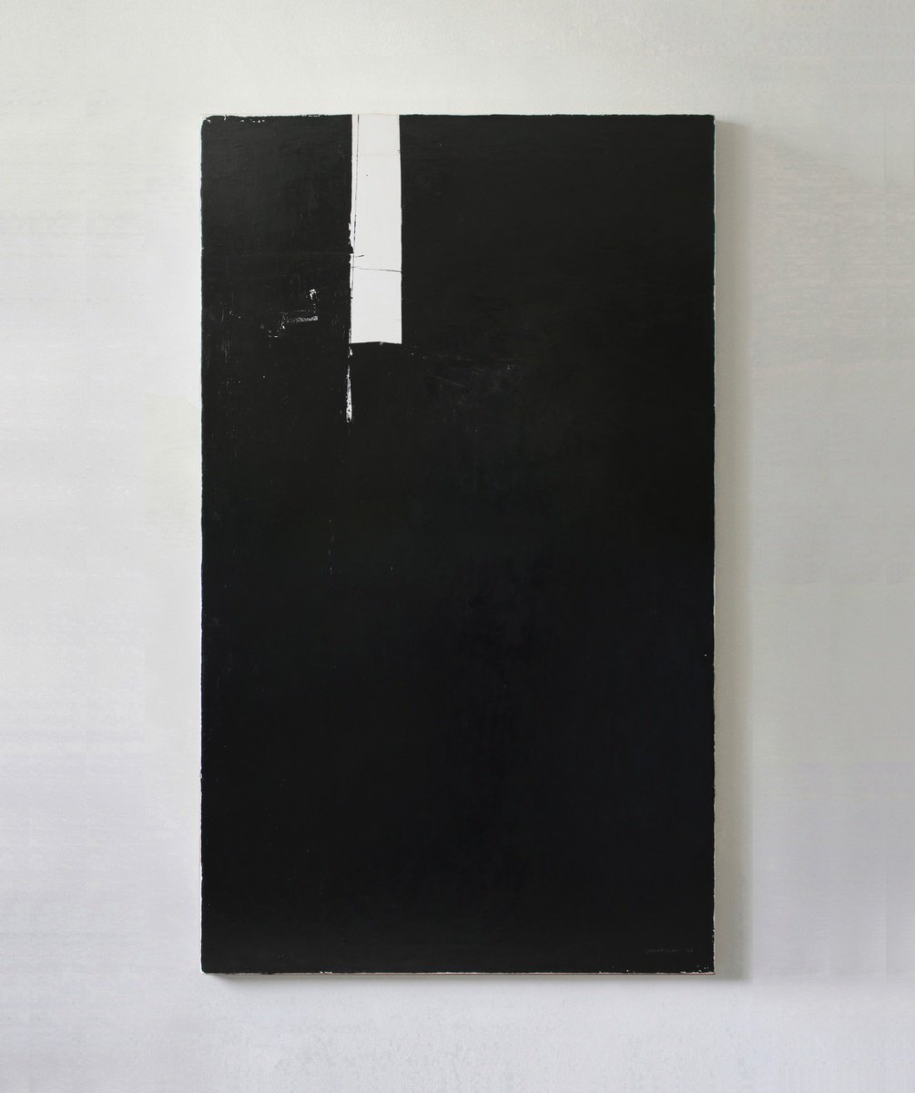 Organic Abstract Acrylic Painting By Stephen Whatcott, 35 X 59", Broken Windows, Original Artwork