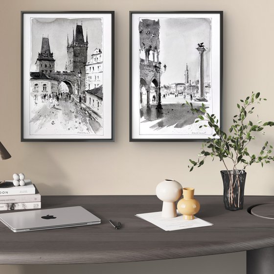 Monochrome Memories (Diptych)
