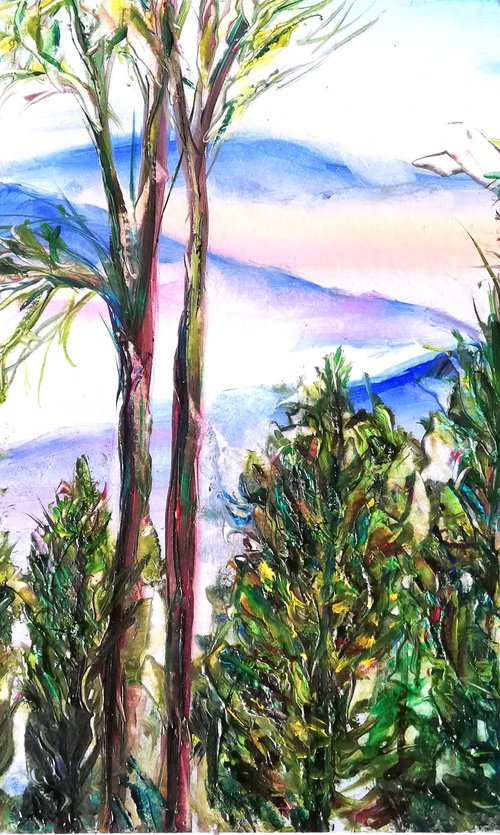 "Mountain Landscape" 21x30cm/8x12 in by Katia Ricci