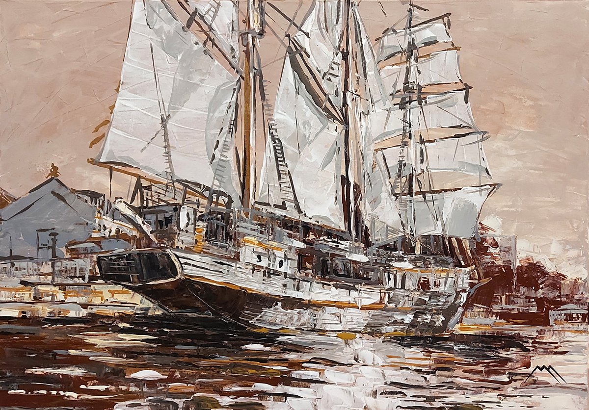 Sailing ship Meridianas by Marius Morkunas