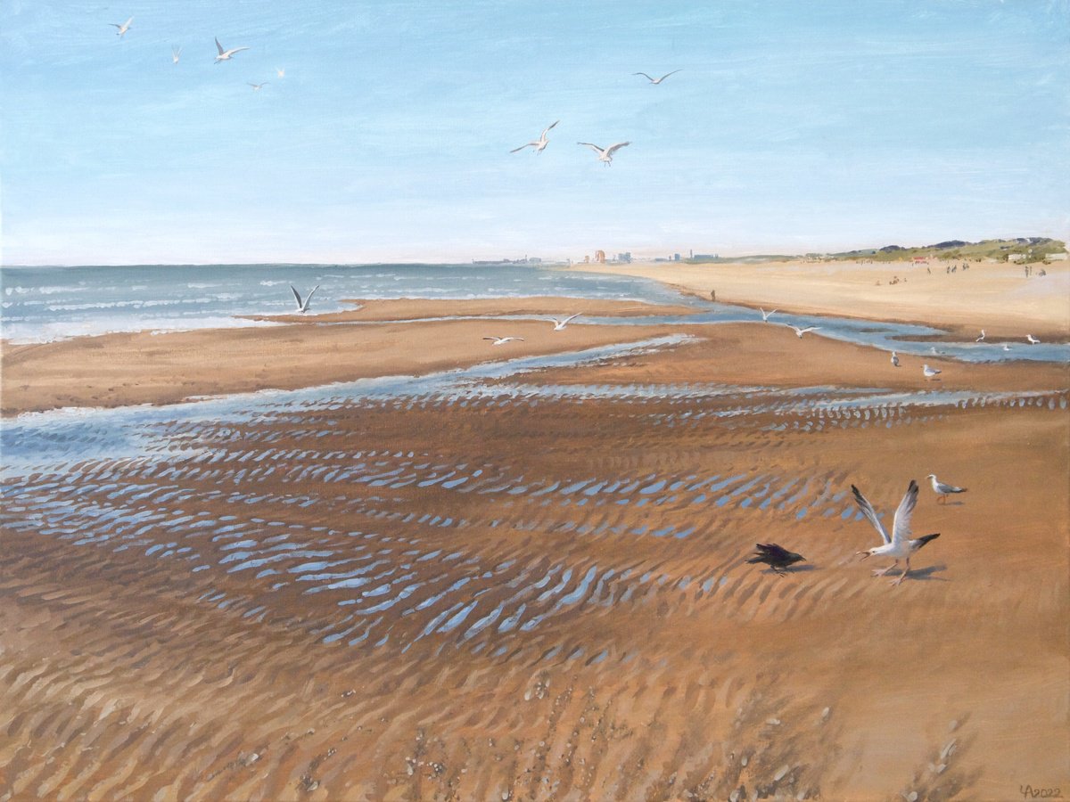 Deserted Beach By Anastasia Chernysheva, 31 X 24, Artwork For Sale On Artfinder