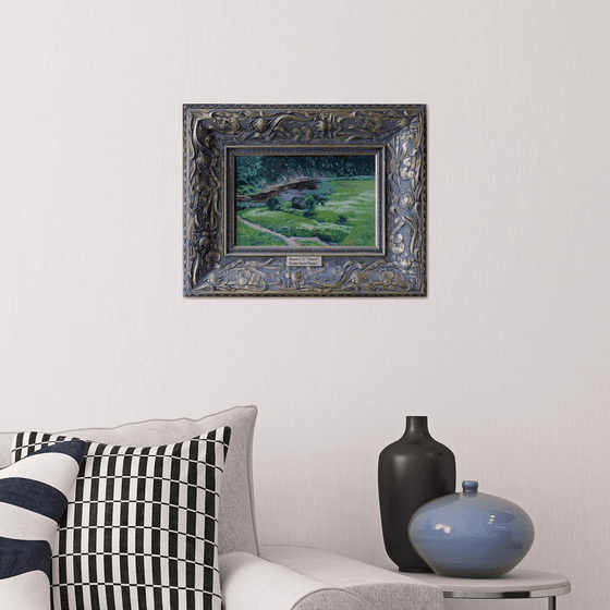 Pinega. Bathhouse by the river