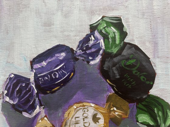 Wrapped Moments: Candy Still Life