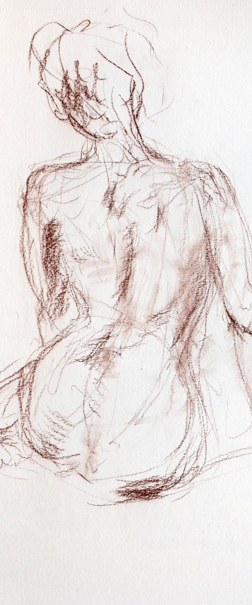 Study of Human Form Back View by Oleksandra Skrypchenko