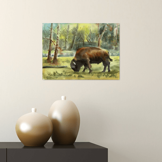 Bison in the Forest