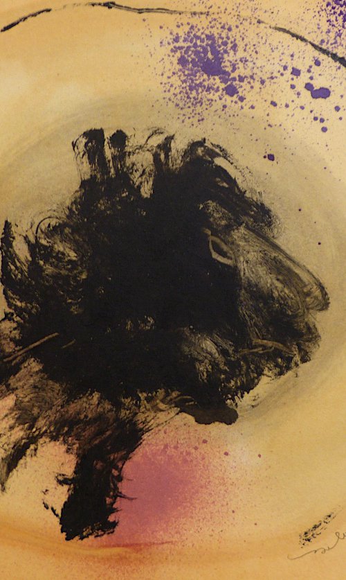 The Sheep Portrait, ink and oil on paper, 41x29 cm by Frederic Belaubre