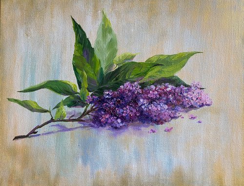 Lilac branch by Galyna Shevchencko