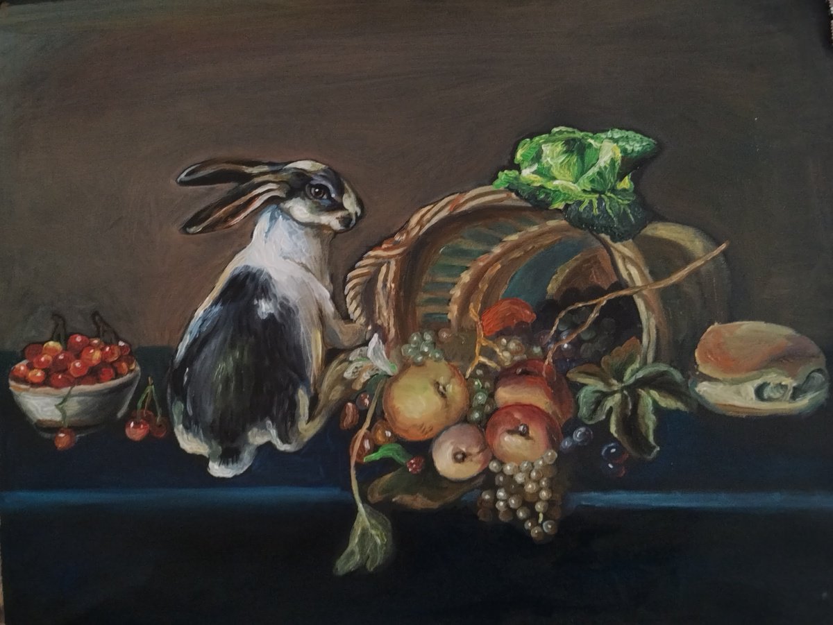 Still Life Oil Painting By Viktoria Deri, 20 X 16", Still Life, Original Artwork