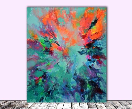Pure Harmony I - Abstract Painting, Modern Fauve Neogestural - Ready to Hang