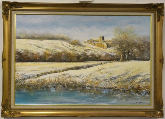 "WINTER SUN ON LYMPNE CASTLE"