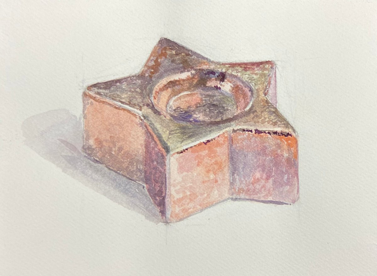 The star | little watercolor etude by Nataliia Nosyk
