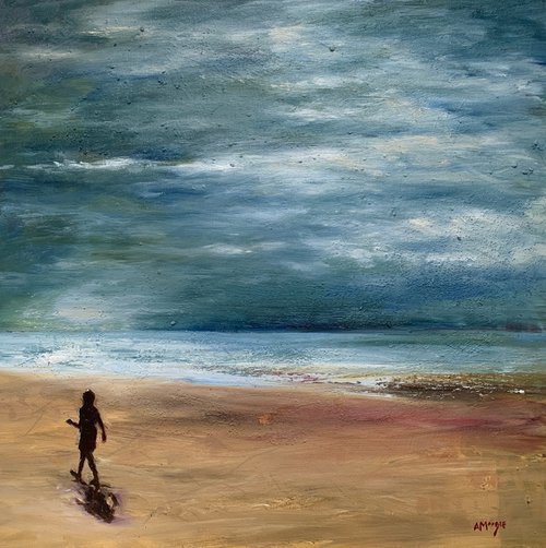 Beach Stroll, Brancaster by Andrew Moodie