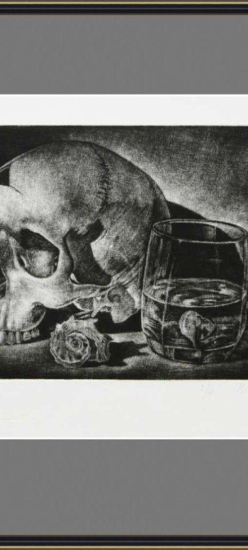 Still life with a skull by Sergei Monin