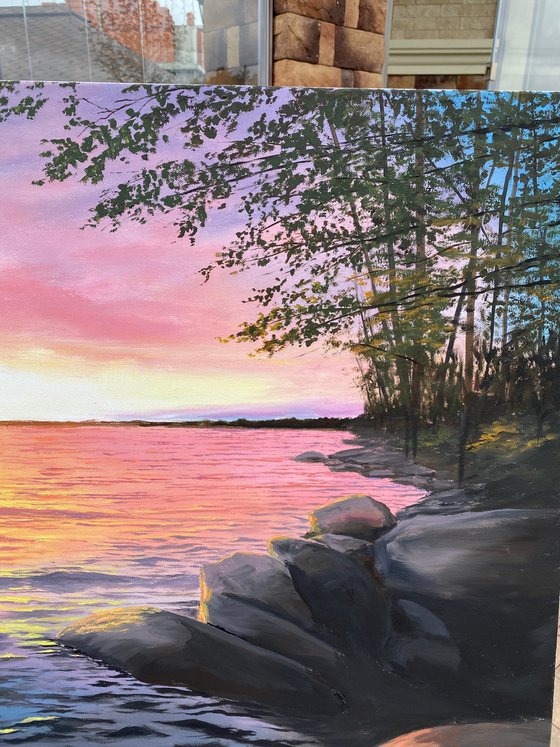 Evening in Karelia, 100 х 70 cm, oil on canvas