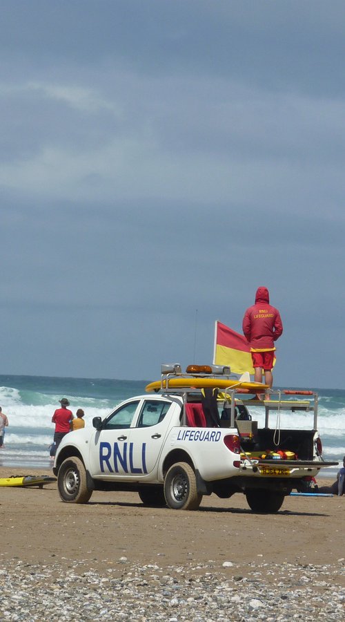 Lifeguard, Porthtowan by Tim Saunders