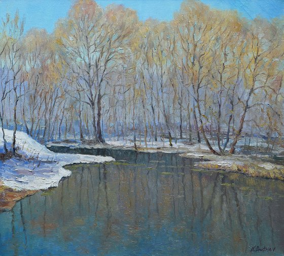 Early Sunny Spring - spring landscape painting