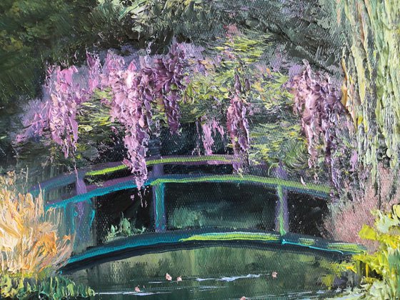 Waterlily pond and a garden landscape, Inspired by Monet