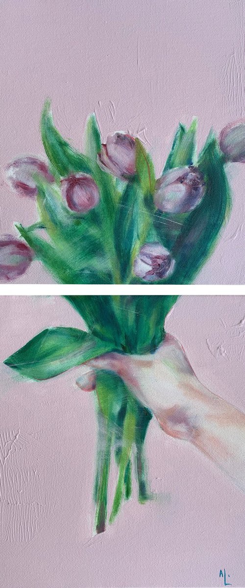 Bouquet of tulips by Alina Lobanova