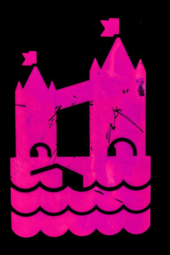 LONDON CLOSE-UP NO:16 PINK (Tower Bridge) Limited edition  1/20: 12"X18"