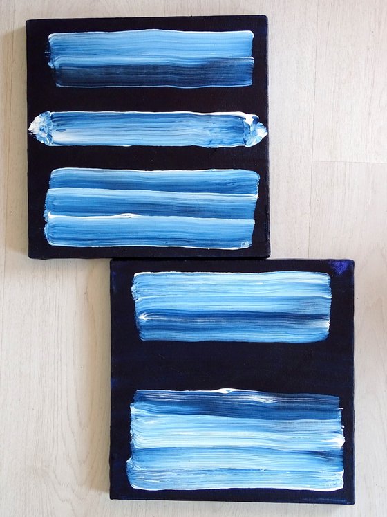 Blue streak (diptych)