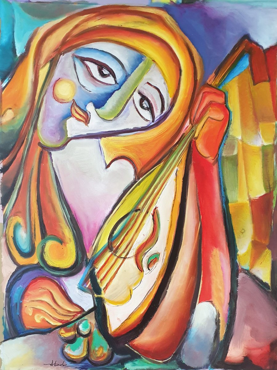 Modern art Painting GYPSY SONG, 80x60 cm, Oil by Andrei Dobos
