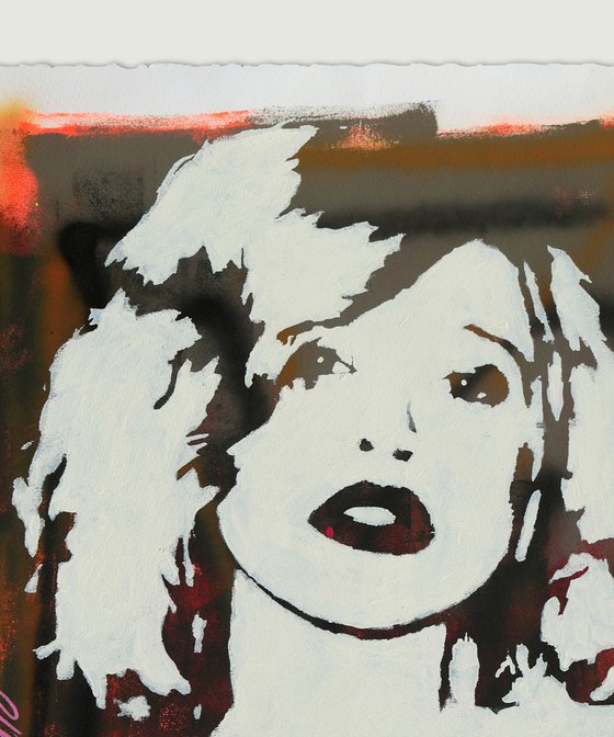 Atomic Orange - (56x74cm) - Blond Girl - Spray paint