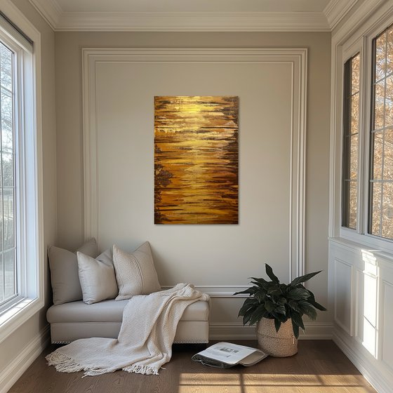 Golden Fire 90x60x2 cm